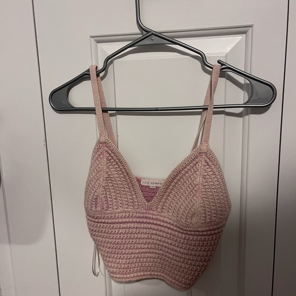 La hearts knit pink summer tank , this shirt is so so cute and best for summer